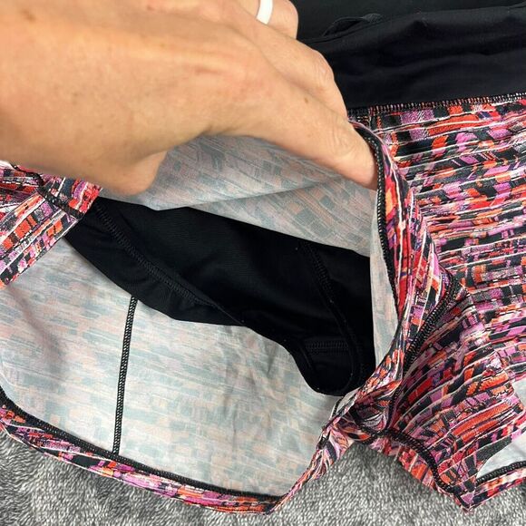 Lululemon Speed Up Short 2.5" Inseam Brief Lined Flash Pleat Orange Women's 6 - Picture 4 of 11